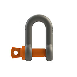 US.Type Drop Forged Dee Shackle G-210 With Orange Pin Safety Factor 1.6
