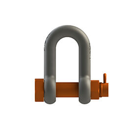 Schäkel mit Bolzen , Mutter , Splint , Gerade  Form